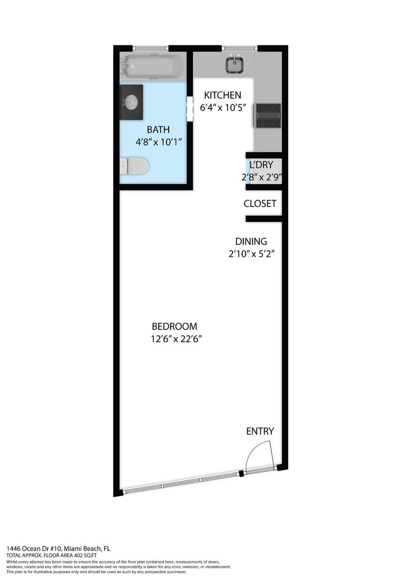 Deco Beachside Apt, W/2 Queen Beds, Washer/dryer Apartment *