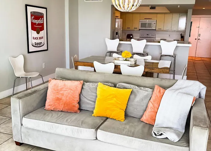 Castle Pavillon 8 Beachfront - Private Beach Access Loft With 2-Story, Pool, Tennis, Free Parking Access