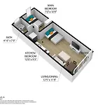 Beachy 1 B/R, W/2 Queen Beds, On Ocean Drive Beach